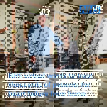 An elderly couple in their living room. The text reads "NHS virtual wards to treat thousands of patients for heart failure from home"